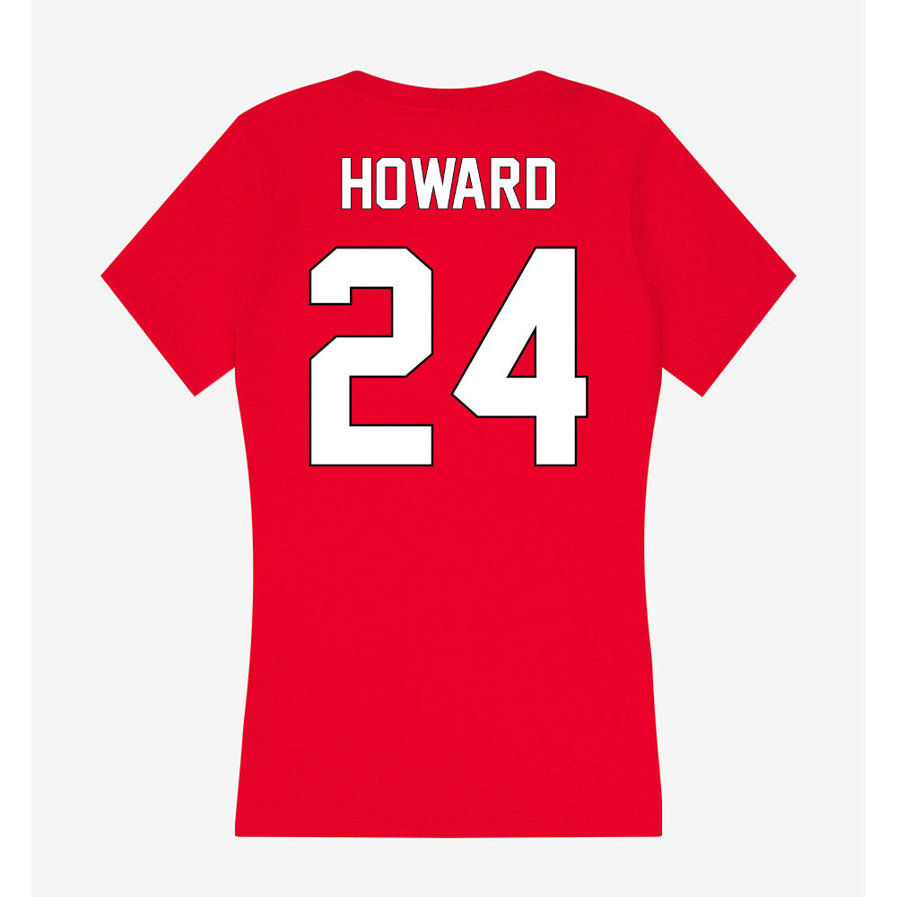 Maryland - NCAA Football : Iverson Howard - Women's V-Neck T-Shirt-1