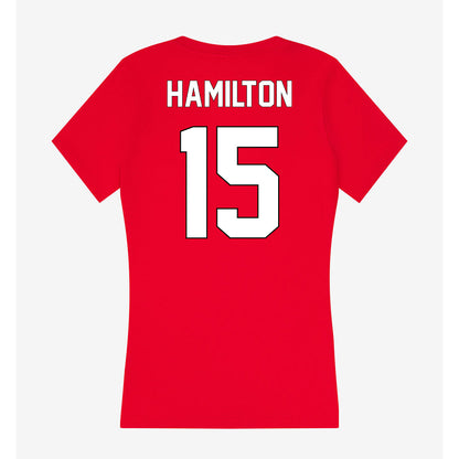 Maryland - NCAA Football : Jackson Hamilton - Women's V-Neck T-Shirt-1