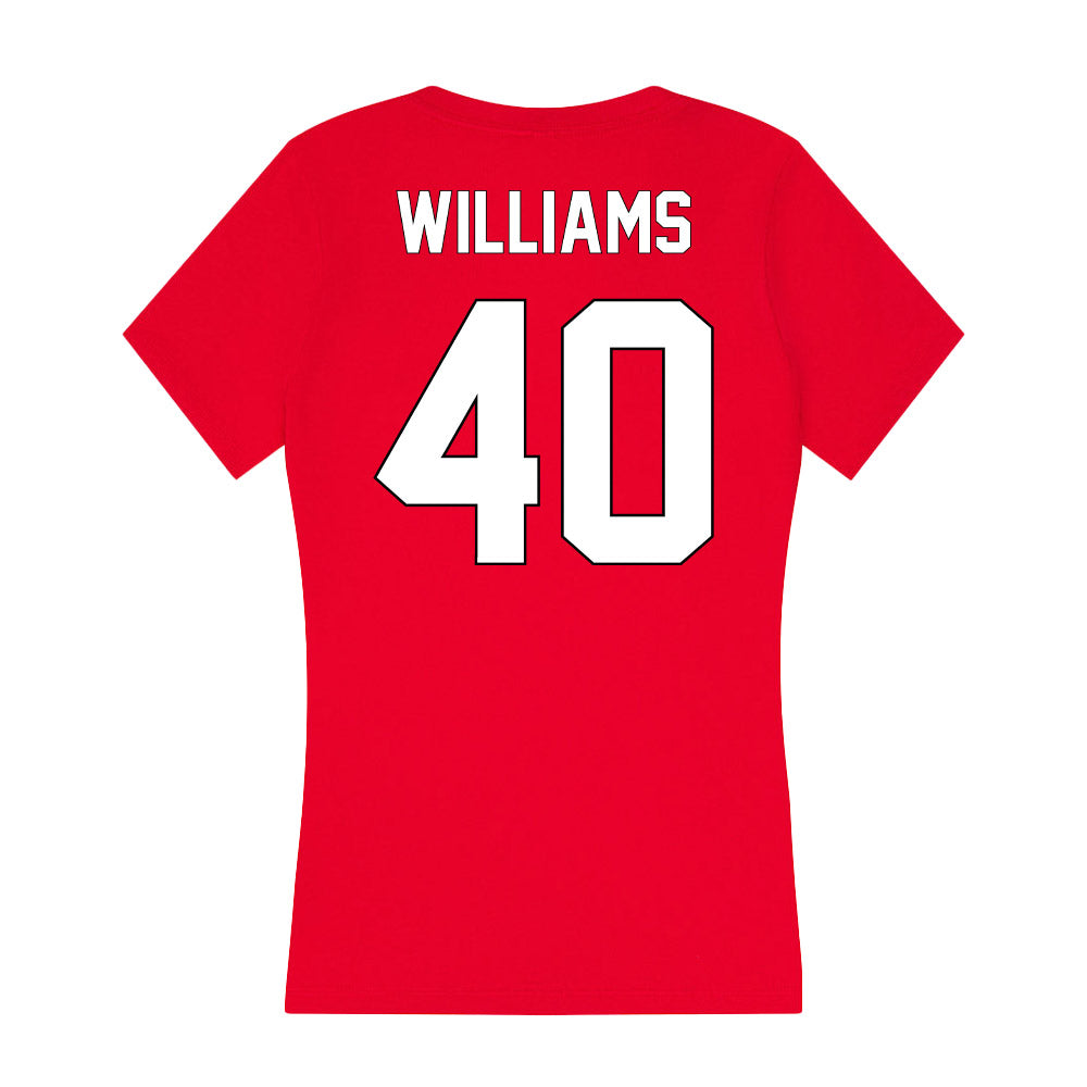 Maryland - NCAA Women's Basketball : Breanna Williams - Women's V-Neck T-Shirt-1