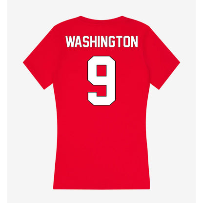 Maryland - NCAA Men's Basketball : Solomon Washington - Women's V-Neck T-Shirt-1