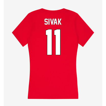 Maryland - NCAA Women's Volleyball : Marlee Sivak - Women's V-Neck T-Shirt-1