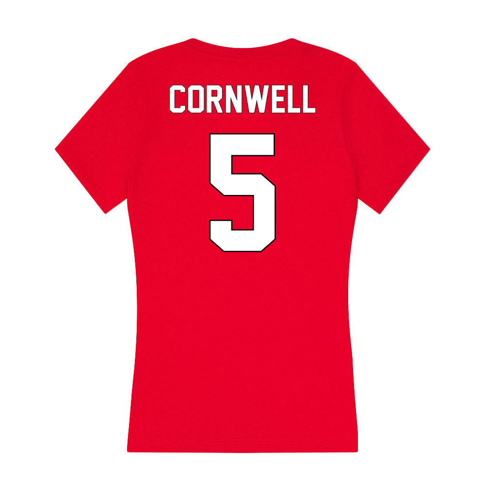 Maryland - NCAA Softball : Caitlyn Cornwell - Women's V-Neck T-Shirt-1