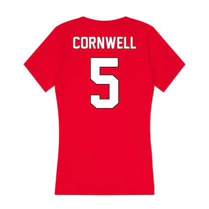 Maryland - NCAA Softball : Caitlyn Cornwell - Women's V-Neck T-Shirt-1