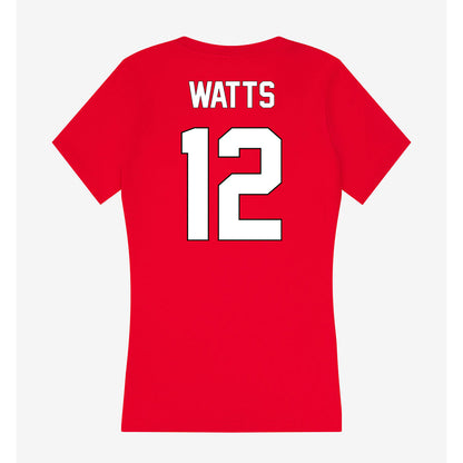 Maryland - NCAA Men's Basketball : Isaiah Watts - Women's V-Neck T-Shirt-1