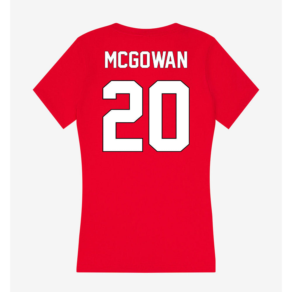Maryland - NCAA Softball : Anna McGowan - Women's V-Neck T-Shirt-1