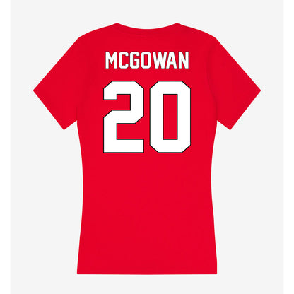 Maryland - NCAA Softball : Anna McGowan - Women's V-Neck T-Shirt-1