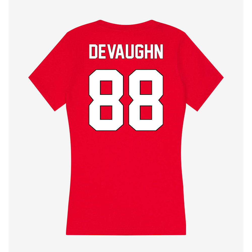 Maryland - NCAA Football : Justin DeVaughn - Women's V-Neck T-Shirt-1