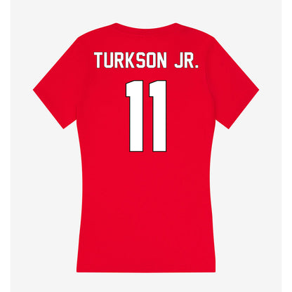 Maryland - NCAA Men's Basketball : George Turkson, Jr. - Women's V-Neck T-Shirt-1