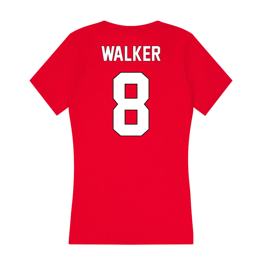 Maryland - NCAA Women's Basketball : Kyndal Walker - Women's V-Neck T-Shirt-1