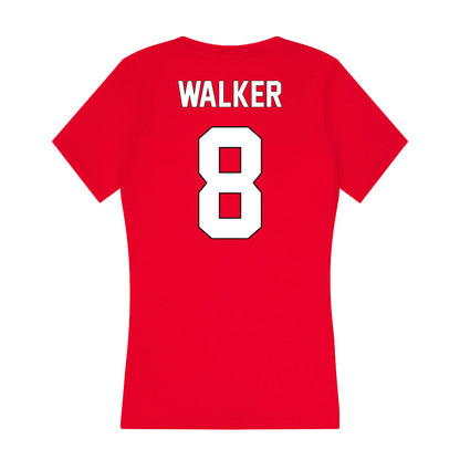 Maryland - NCAA Women's Basketball : Kyndal Walker - Women's V-Neck T-Shirt-1