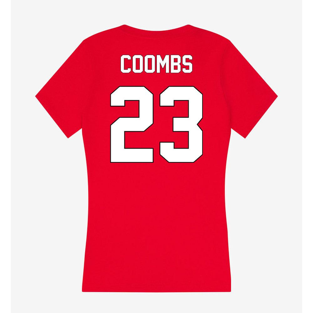 Maryland - NCAA Baseball : Bud Coombs - Women's V-Neck T-Shirt-1