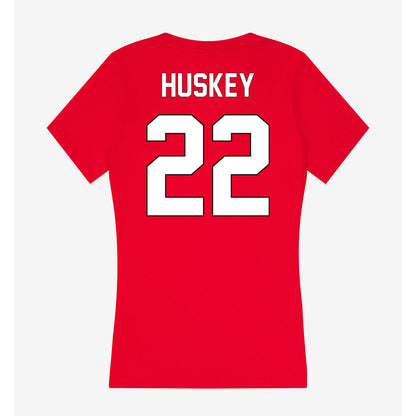 Maryland - NCAA Football : Jalen Huskey - Women's V-Neck T-Shirt-1
