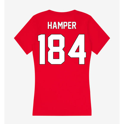 Maryland - NCAA Wrestling : Landon Hamper - Women's V-Neck T-Shirt-1