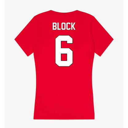 Maryland - NCAA Women's Lacrosse : Keeley Block - Women's V-Neck T-Shirt-1