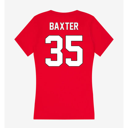 Maryland - Men's Basketball Alumni : Lonny Baxter - Women's V-Neck T-Shirt-1