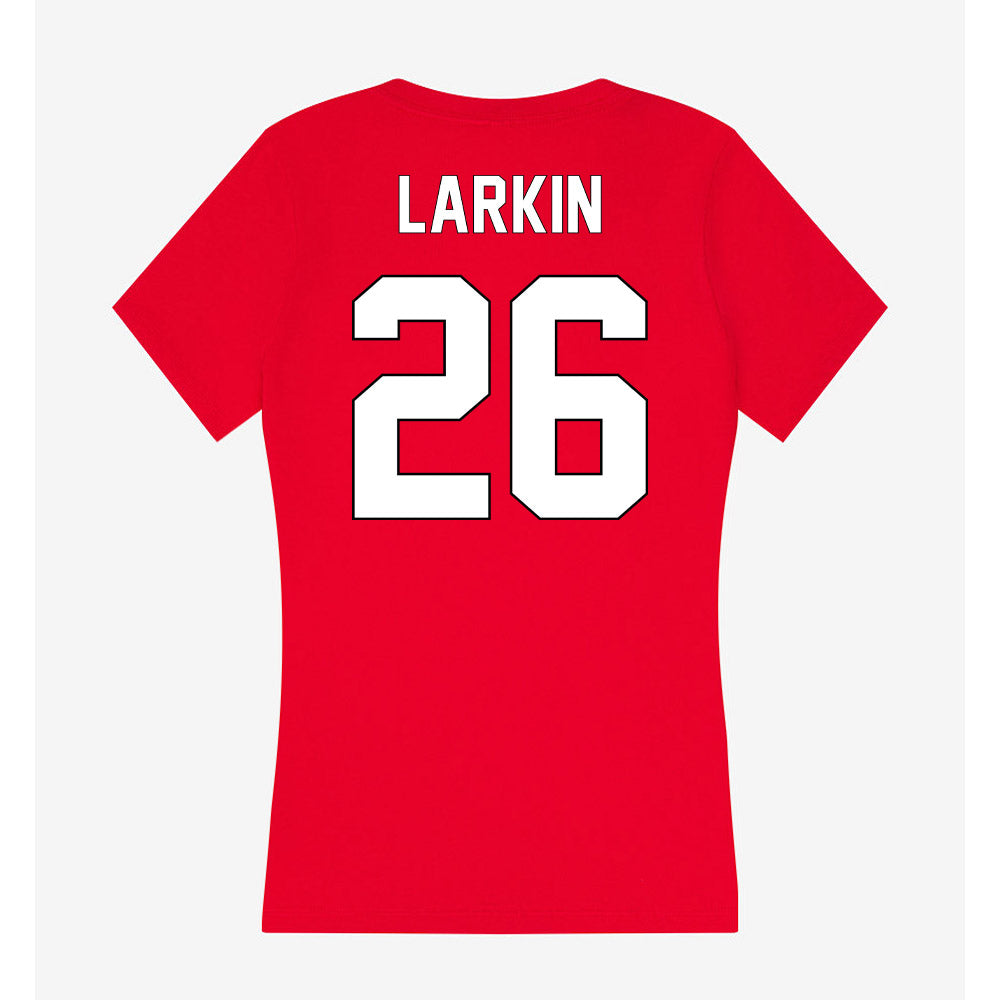 Maryland - NCAA Men's Lacrosse : AJ Larkin - Women's V-Neck T-Shirt-1