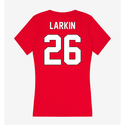 Maryland - NCAA Men's Lacrosse : AJ Larkin - Women's V-Neck T-Shirt-1
