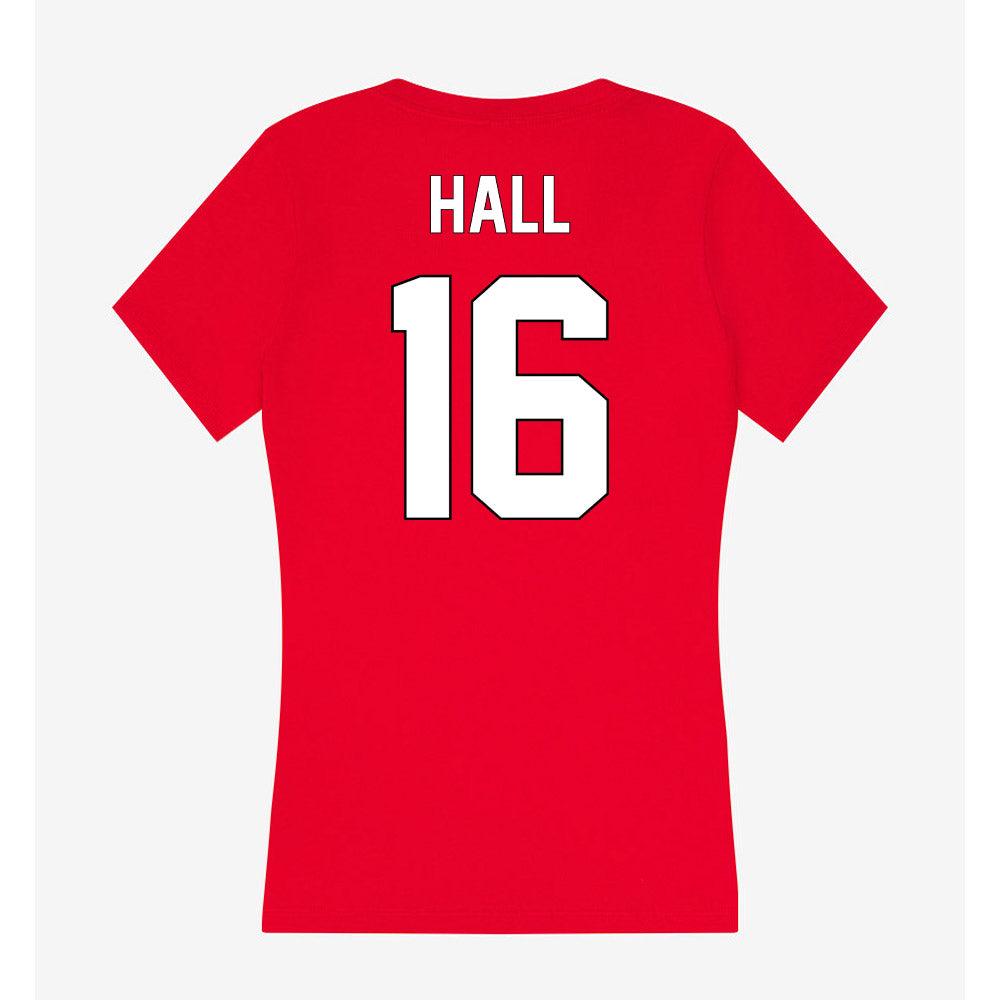 Maryland - NCAA Football : Damon Hall - Women's V-Neck T-Shirt-1