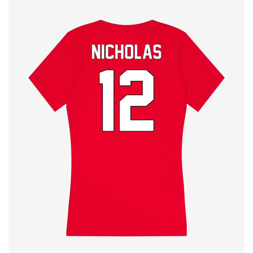 Maryland - Men's Basketball Alumni : Drew Nicholas - Women's V-Neck T-Shirt-1