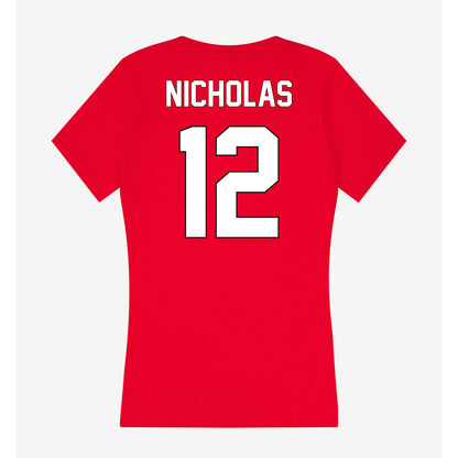Maryland - Men's Basketball Alumni : Drew Nicholas - Women's V-Neck T-Shirt-1
