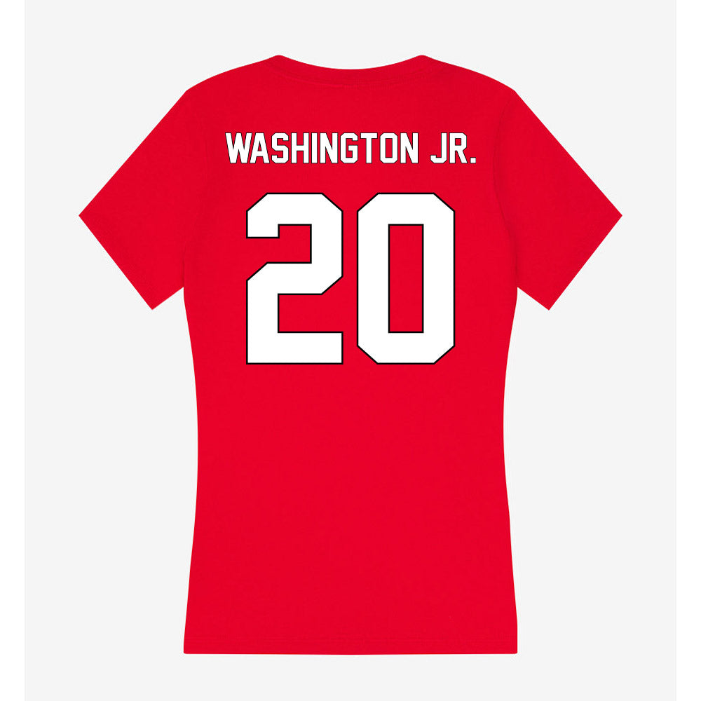 Maryland - NCAA Football : Ontario Washington Jr. - Women's V-Neck T-Shirt-1