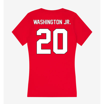 Maryland - NCAA Football : Ontario Washington Jr. - Women's V-Neck T-Shirt-1