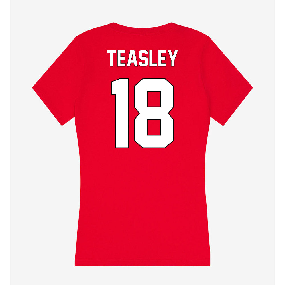 Maryland - NCAA Football : Josiah Teasley - Women's V-Neck T-Shirt-1