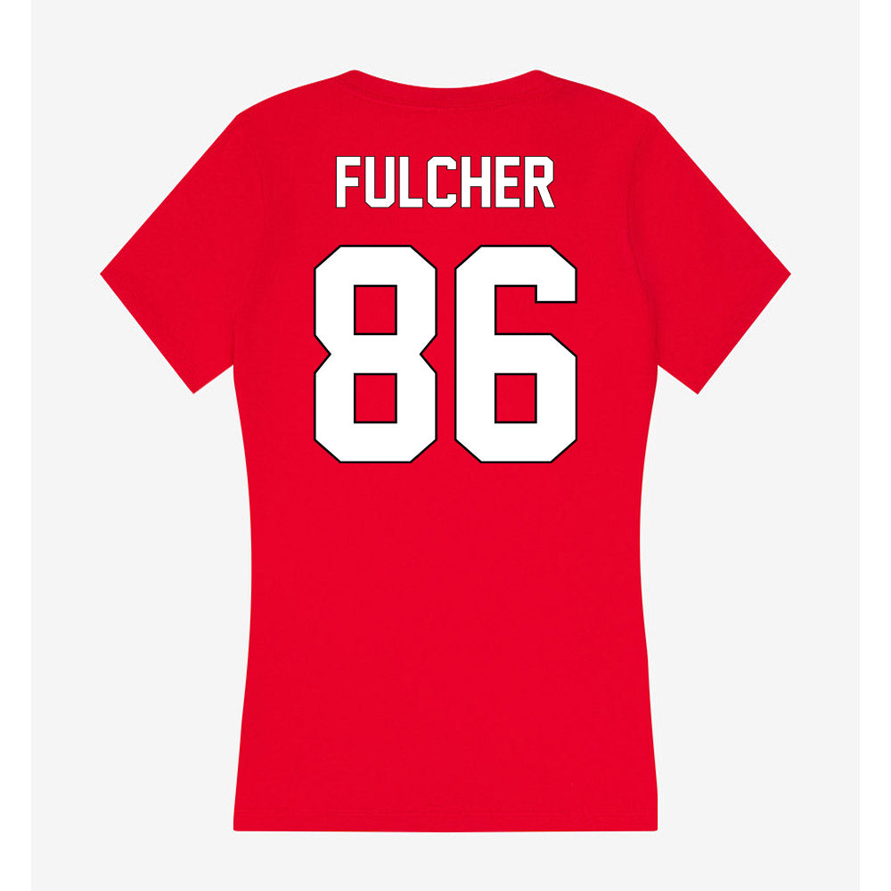Maryland - undefined : Eli Fulcher - Women's V-Neck T-Shirt-1