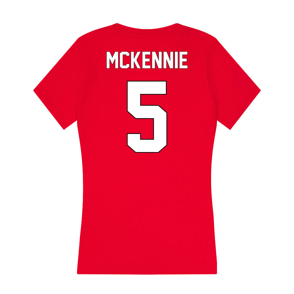Maryland - NCAA Women's Basketball : Ava McKennie - Women's V-Neck T-Shirt-1