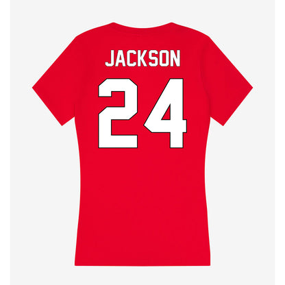 Maryland - NCAA Football : Amari Jackson - Women's V-Neck T-Shirt-1