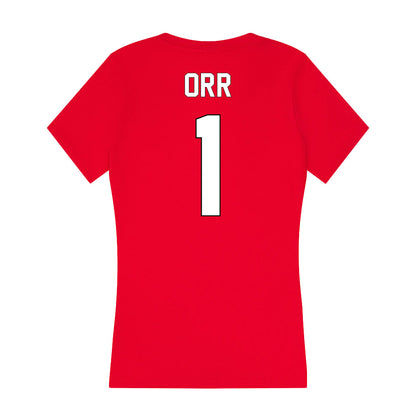 Maryland - NCAA Baseball : Jacob Orr - Women's V-Neck T-Shirt-1