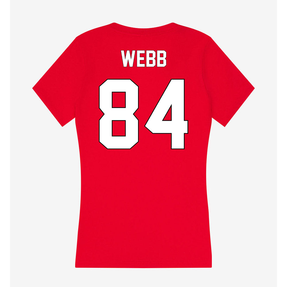 Maryland - NCAA Football : Kaleb Webb - Women's V-Neck T-Shirt-1