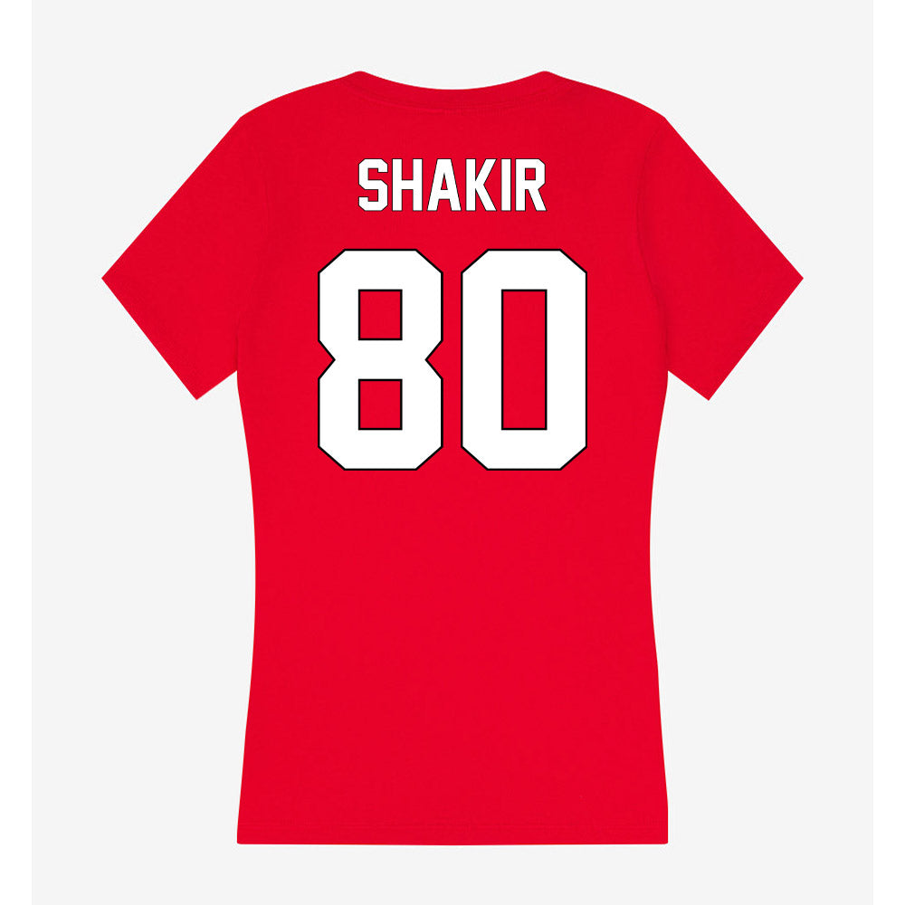 Maryland - NCAA Football : Ejani Shakir - Women's V-Neck T-Shirt-1