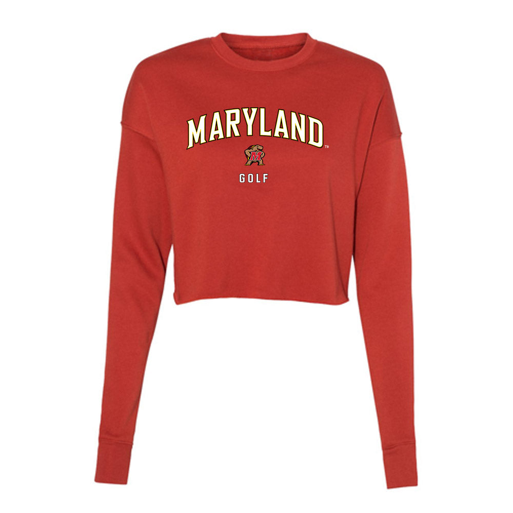 Maryland - NCAA Women's Golf : Surapa Janthamunee - Women's Cropped Crew Fleece-0