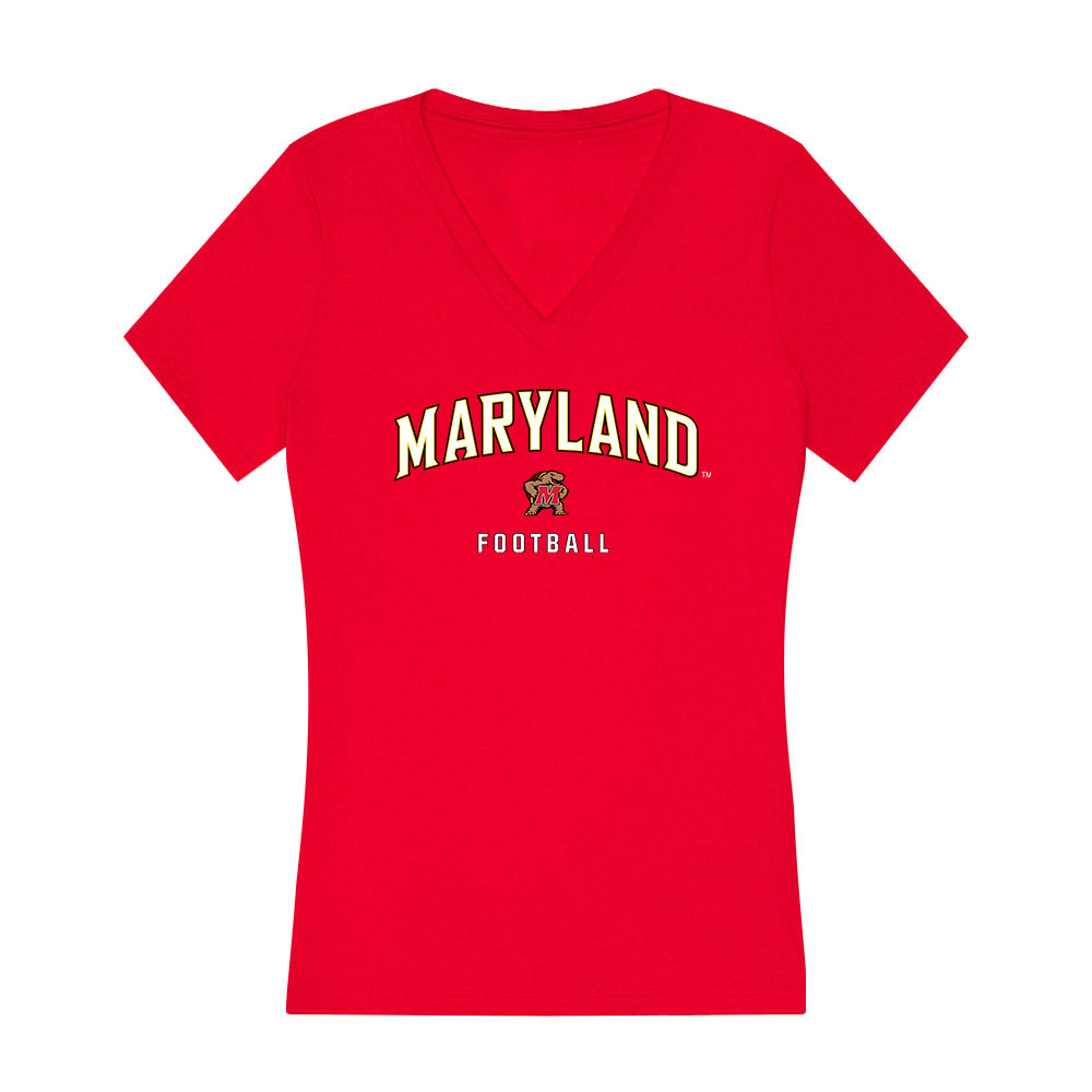 Maryland - NCAA Football : Trey Reddick - Women's V-Neck T-Shirt-0