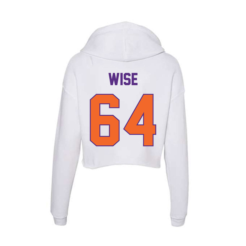 Clemson - NCAA Football : Grant Wise - Women's Crop Fleece Hoodie-1