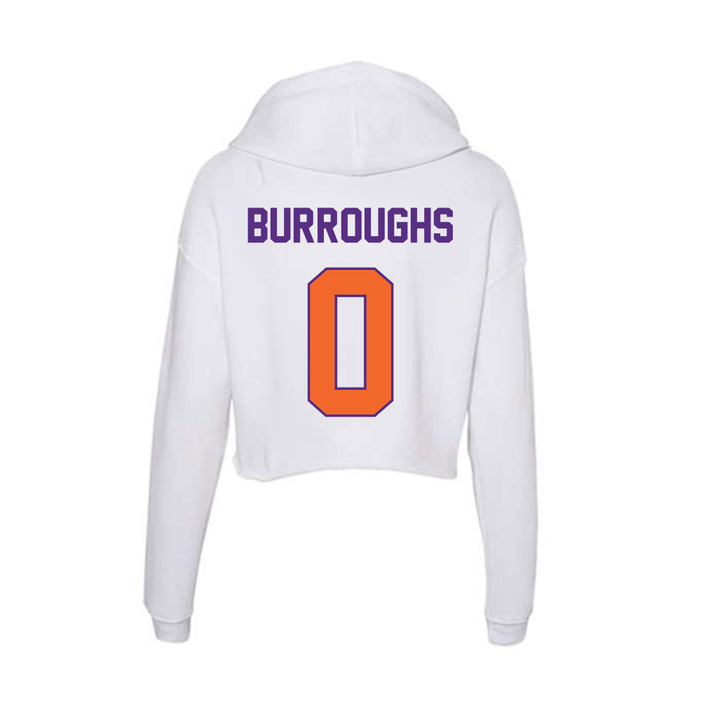 Clemson - NCAA Football : Naeem Burroughs - Women's Crop Fleece Hoodie-1