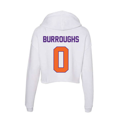 Clemson - NCAA Football : Naeem Burroughs - Women's Crop Fleece Hoodie-1