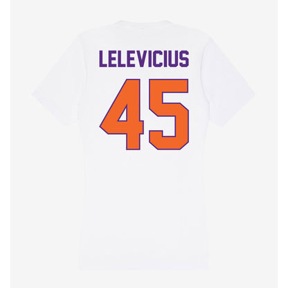 Clemson - NCAA Men's Basketball : Liutauras Lelevicius - Women's V-Neck T-Shirt-1