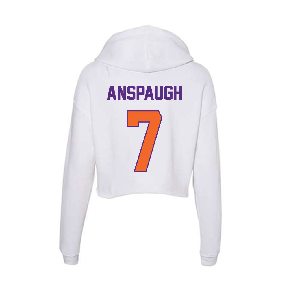 Clemson - NCAA Women's Volleyball : Madison Anspaugh - Women's Crop Fleece Hoodie-1