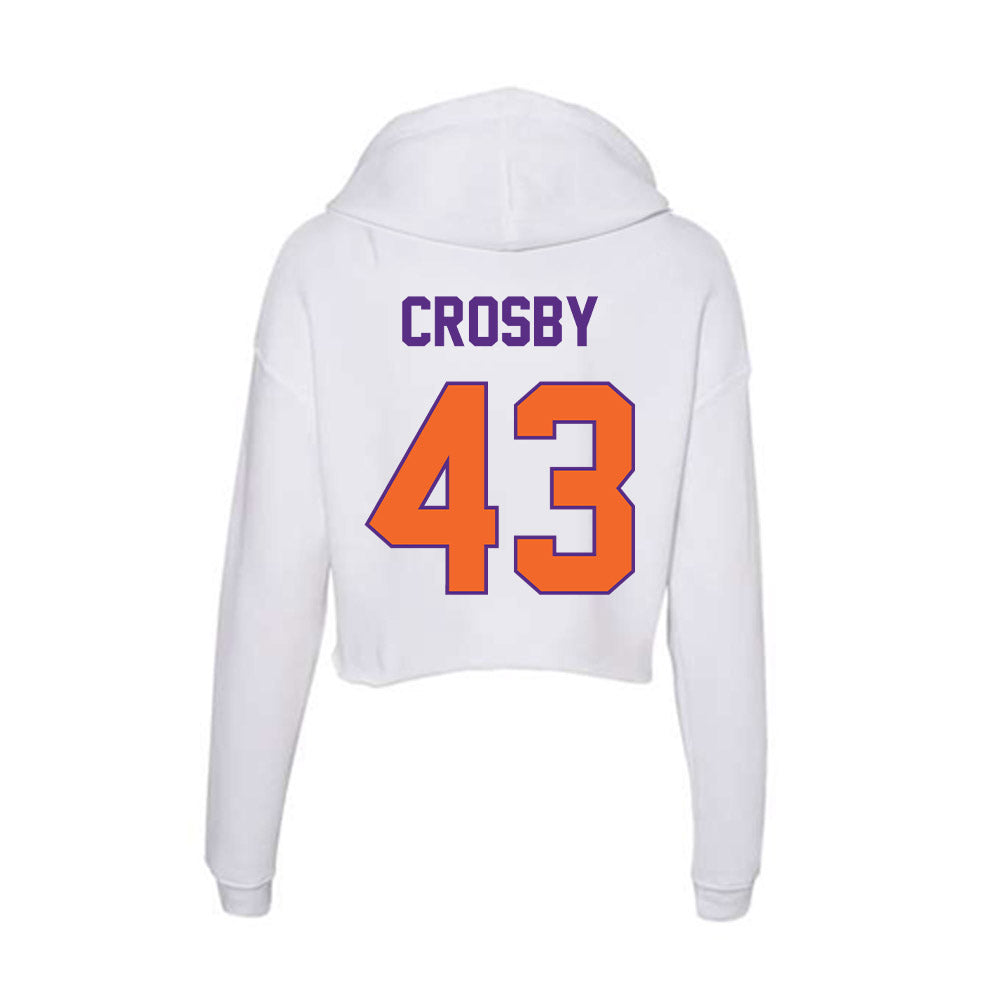 Clemson - NCAA Softball : Keira Crosby - Women's Crop Fleece Hoodie-1