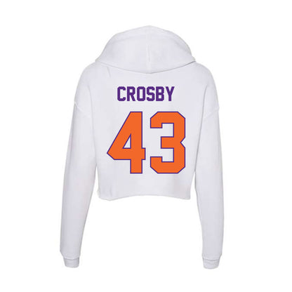 Clemson - NCAA Softball : Keira Crosby - Women's Crop Fleece Hoodie-1