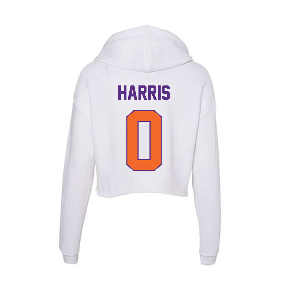 Clemson - NCAA Women's Basketball : Holland Harris - Women's Crop Fleece Hoodie-1