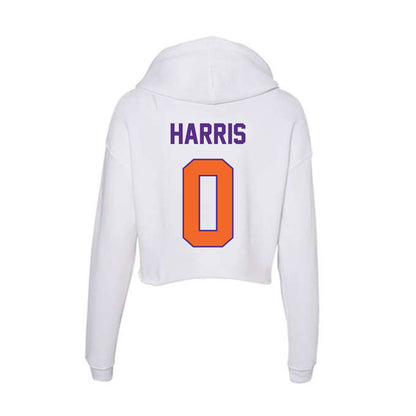 Clemson - NCAA Women's Basketball : Holland Harris - Women's Crop Fleece Hoodie-1