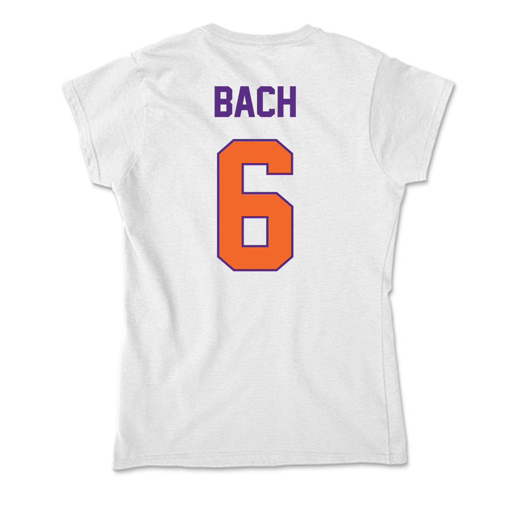 Clemson - NCAA Women's Soccer : Ella Bach - Soft Style Women’s T-Shirt-1