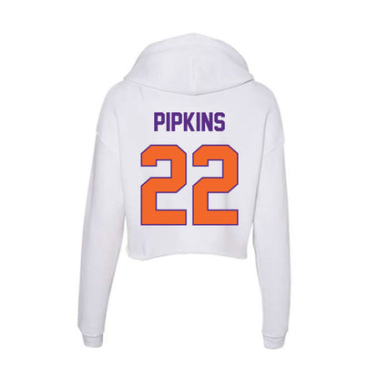 Clemson - NCAA Softball : Taylor Pipkins - Women's Crop Fleece Hoodie-1