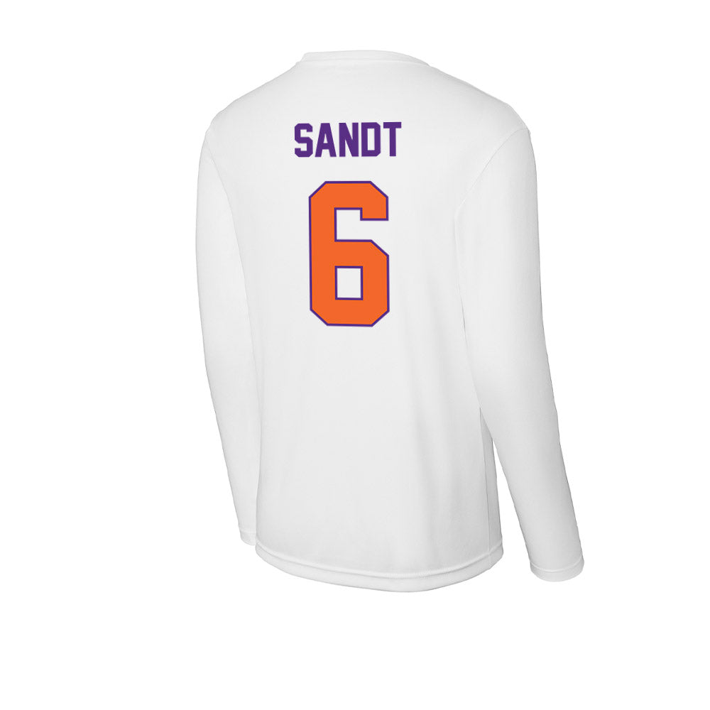 Clemson - NCAA Women's Volleyball : Katherine Sandt - Activewear Long Sleeve T-Shirt-1