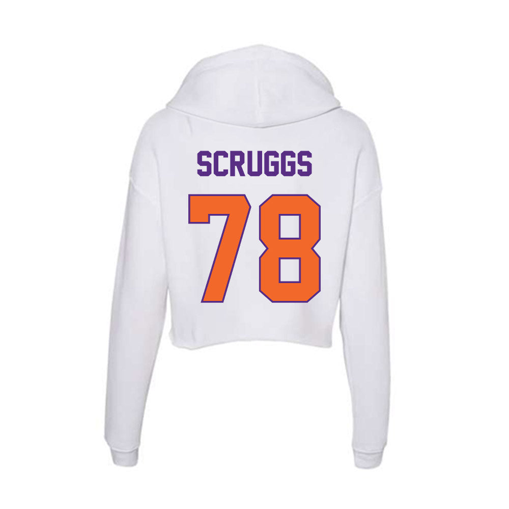 Clemson - NCAA Football : Carter Scruggs - Women's Crop Fleece Hoodie-1