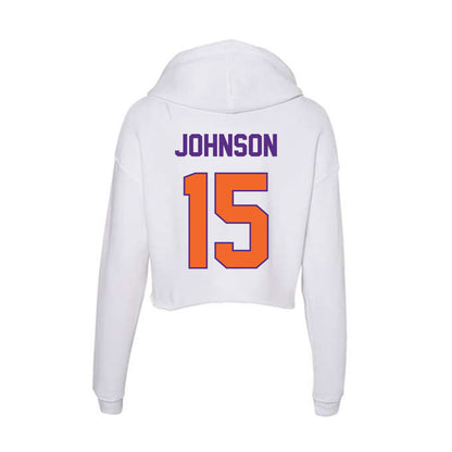 Clemson - NCAA Softball : Maddie Johnson - Women's Crop Fleece Hoodie-1