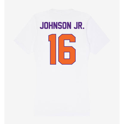 Clemson - NCAA Football : Chris Johnson Jr. - Women's V-Neck T-Shirt-1